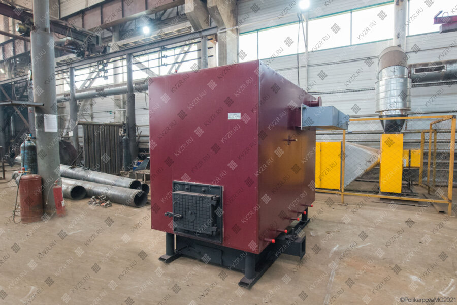 Водогрейный промышленный котел на естественной тяге