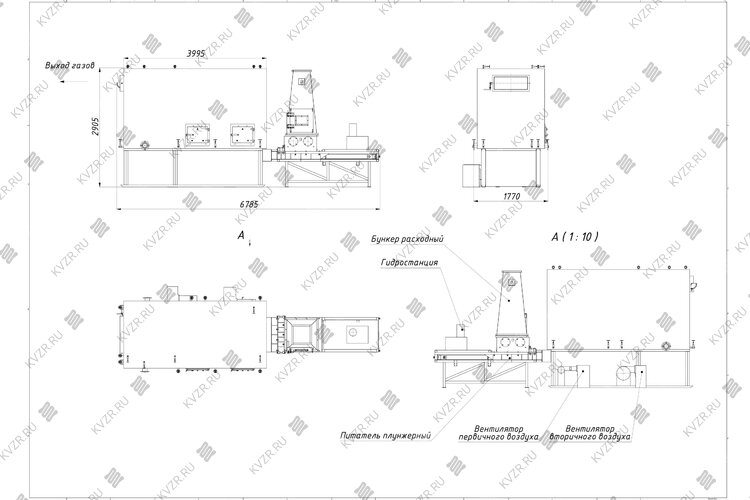 Котел на опилках 1.5 МВт чертеж